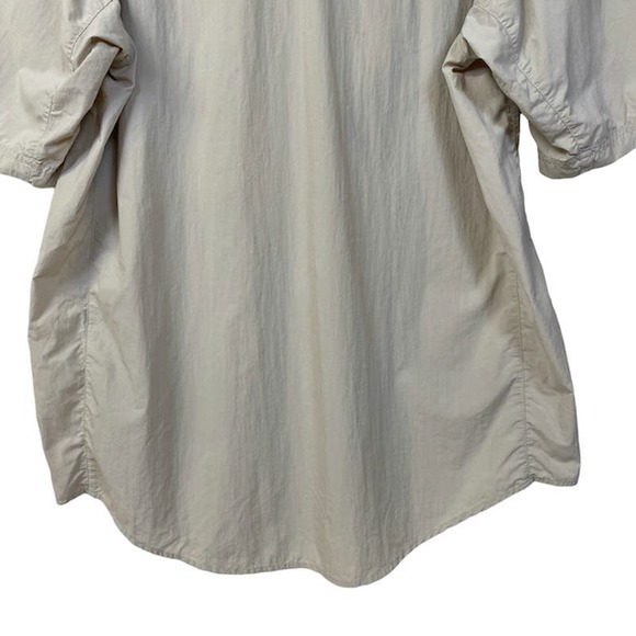Men's EDDIE BAUER Sport Size L Tall Outdoor Shirt 100% Nylon Khaki Chest Pockets - Picture 7 of 8